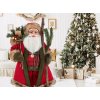 Santa Claus XL v červenom kabáte s vrecom a palicou 50cm 3