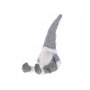 Vianočný trpaslík šedej a bielej farby 16cm 2