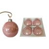Vianočné gule zo skla 4ks ružovej farby 10cm 1