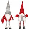 Vianočný trpaslík 2ks šedej a červenej farby 3