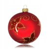 Vianočná guľa zo skla s vlastným venovaním červenej farby 10cm 1