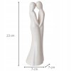 Socha Zamilovaný pár bielej farby 23cm 3