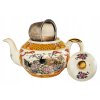 Čajník biely s pávom 1l