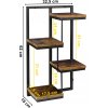 Rustikálny LOFT stojan na štyri kvety 62x32,5x19 5