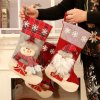Vianočné okrasné ponožky 3ks červenej a krémovej farbe 6