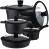 Sada hrncov Edenberg čiernej farby, 10 dielna