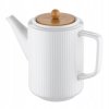 Biely porcelanový čajník s objemom 1 l
