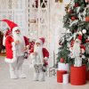 Santa Claus s červeno-bielym kabátom 45cm 3