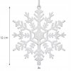 Ozdoba na stromček Snehová vločka 3ks bielej farby 12cm 6