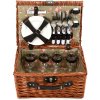 Piknikový kôš pre 4 osoby s výbavou, prútený, 41x29x20 2