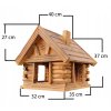Vtáčia búdka z borovicového deva, 32x37 2