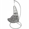 Záhradné závesné kreslo so šedým vankúšom do 120kg