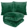 Deka s obliečkami na vankúš smaragdová 200x150