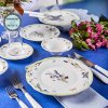 Jedálenská súprava pre 4 osoby 18ks Karaca biela s lúčnymi kvetmi C