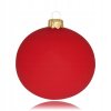 Vianočná guľa zo skla červená 12cm A