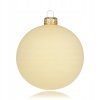 Vianočné gule zo skla 12ks krémové 6cm C