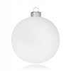 Vianočné gule zo skla 12ks biele 6cm C