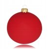 Vianočné gule zo skla 4ks červené 8cm B