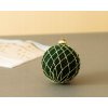 Vianočné gule zo skla 4ks smaragdové 7cm B