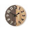 Nástenné hodiny z dubového dreva čierno hnedé 33cm II