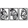 3D obraz z dreva 3ks Motýle