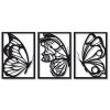 3D obraz z dreva 3ks Motýle