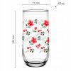 Poháre 6ks Glasmark s kvetmi 400ml D