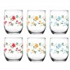 Poháre 6ks Glasmark s kvetmi 300ml