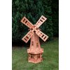 Záhradný veterný mlyn vo farbe teak 135cm