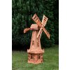 Záhradný veterný mlyn vo farbe teak 135cm