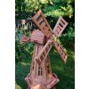 Záhradný veterný mlyn vo farbe teak 135cm