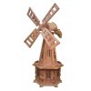 Záhradný veterný mlyn vo farbe teak 135cm
