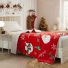 Červená vianočná deka 127x152