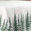 Štedrovečerný vianočný obrus biely so stromčekami