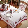 Biely vianočný obrus na sviatočný stôl
