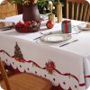 Vianočný obrus biely na vianočný stôl