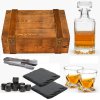 Sklenený set na whisky – karafa s pohármi ako perfektný darček.