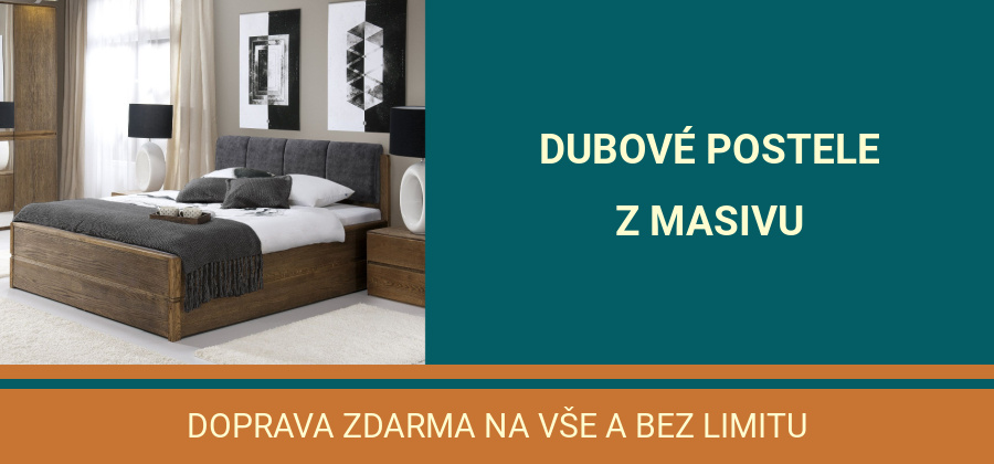 Dubové manželské postele z masivuse slevou