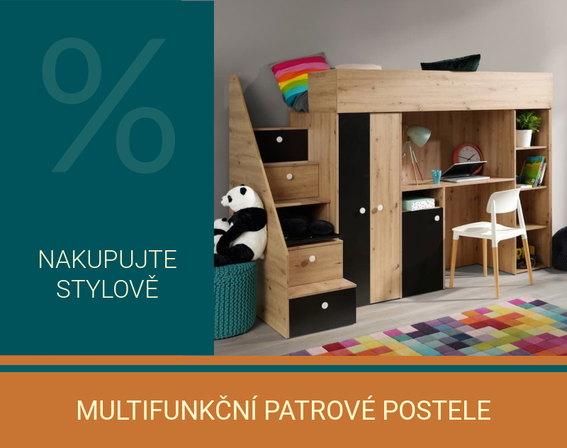 Dětské multifunkční patrové postele s extra slevou a dopravou zdarma