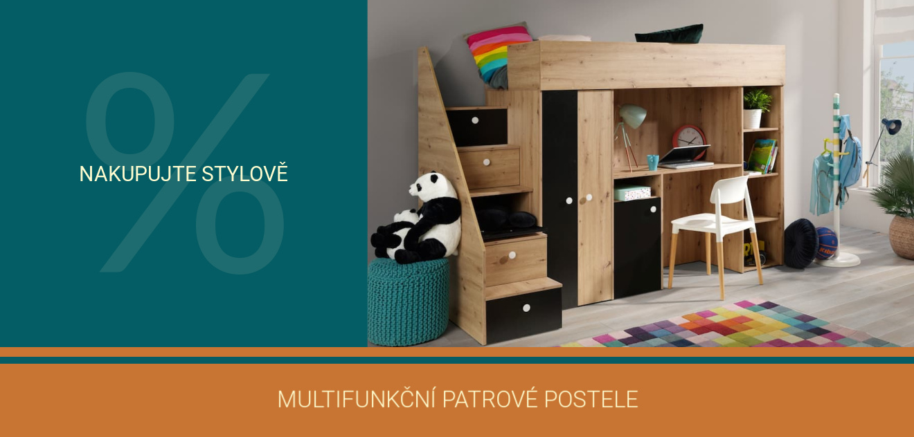 Dětské multifunkční patrové postele s extra slevou a dopravou zdarma