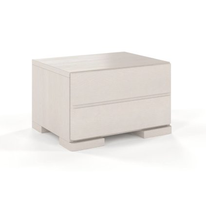 noční stolek z masivu borovice sandemo 1s bílá