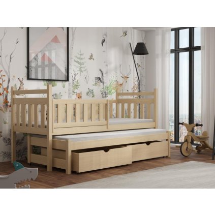 Dětská postel s přistýlkou Puchatek
