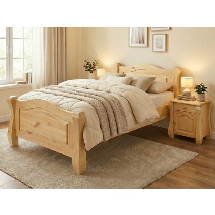 Postel Ludvík jednolůžko - masiv borovice
