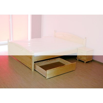 Úložný prostor UNI - 100x65 cm  masiv borovice (Moření úp. Moření úp. / Bílá barva)