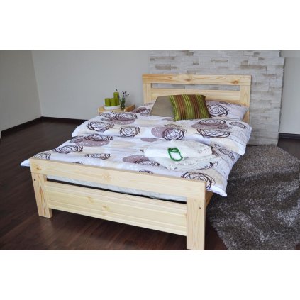 Postel Savona - 80x200 (Laťkový rošt Laťkový rošt / 80x200 cm 1 ks - 14 lamel, Moření postele Moření postele / Bílá barva)