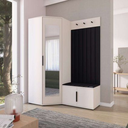 Rohová předsíňová stěna Bianco 21 - U/2