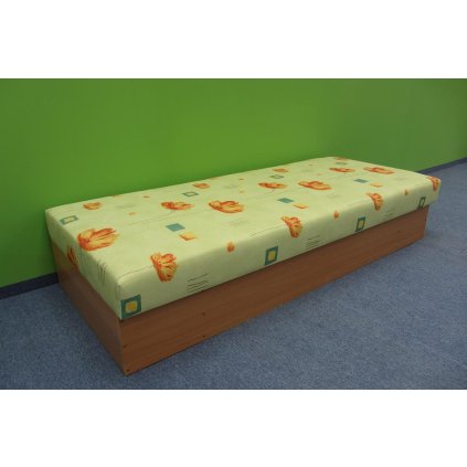 Válenda s úložným prostorem ROBIN SENIOR MIKROPLYŠ (Rozměr 85x195, Látky sk 3 - Mikroplyš č. 49, Ostín lamin Bílá)