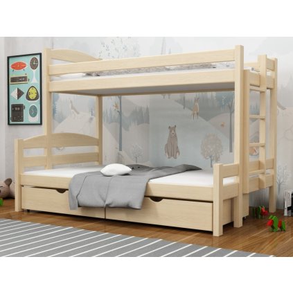 Dětská patrová postel pro 3 - Sawana