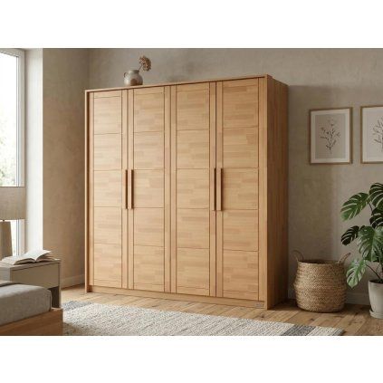 Šatní skříň Timo IV - masiv buk