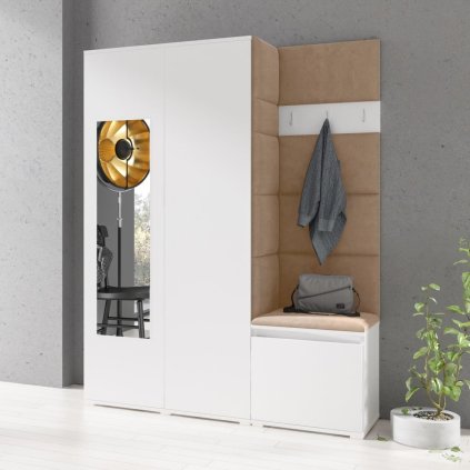 Předsíňová stěna Emi 11 - bílá trinity 04